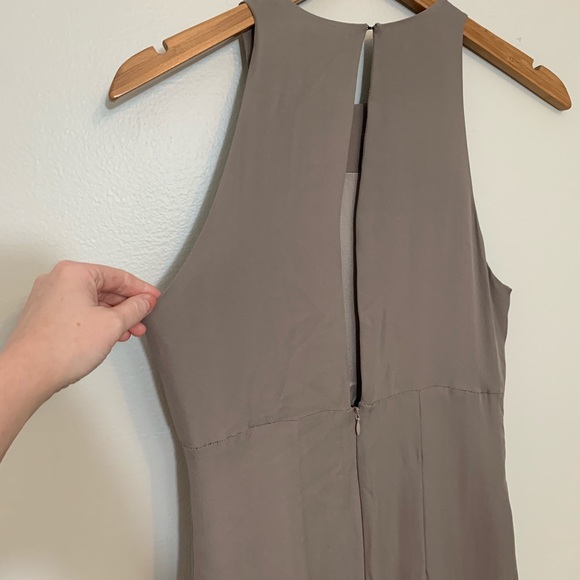 La Fee Verte Taupe High Neck Wrap Dress Size S - Picture 5 of 7